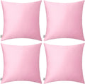Thmyo 4-Pack 100% Cotton Comfortable Solid Decorative Throw Pillow Case Square Cushion Cover Pillowcases Sublimation Blank DIY Pillow Cover…