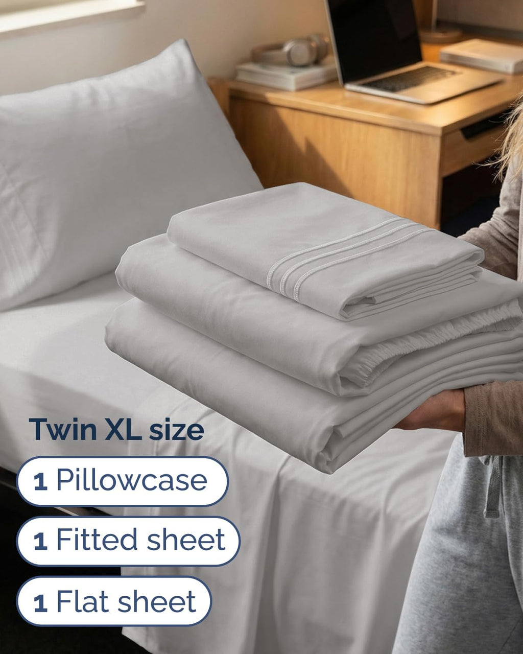 Twin XL Size 3 Piece Sheet Set - Comfy Breathable & Cooling Sheets - Hotel Luxury Bed Sheets for Women & Men - Deep Pockets, Easy-Fit…
