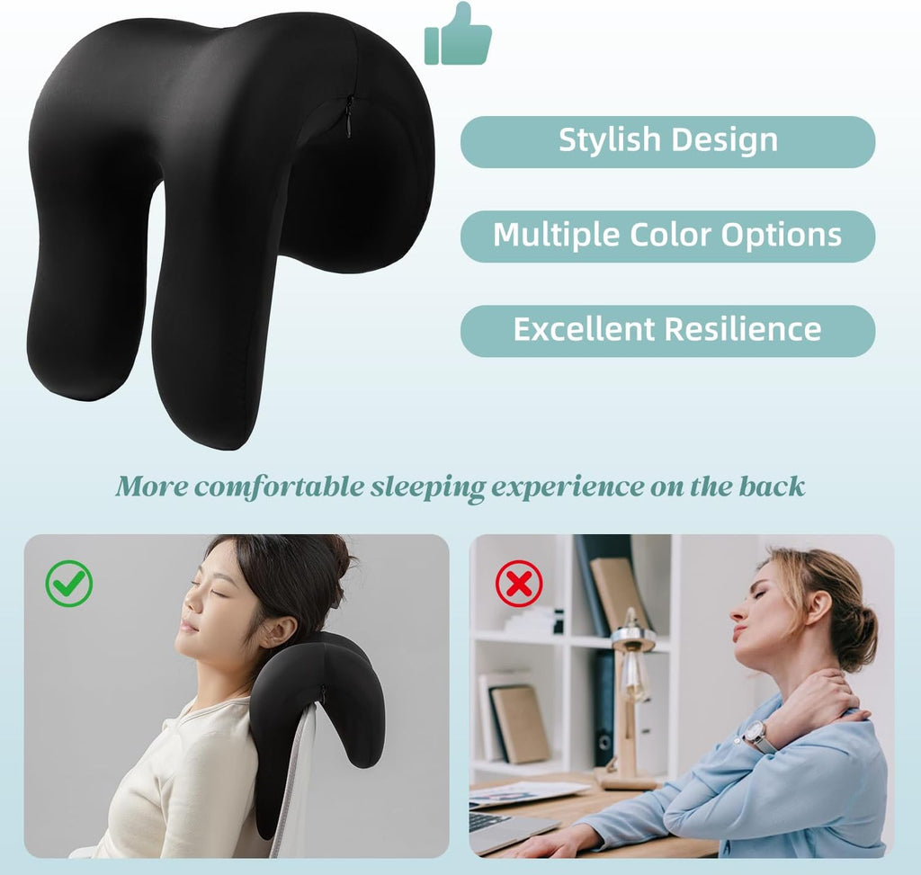 SheRest Office Chair Neck Pillow, Memory Foam Ergonomic Nap Pillow Office Chair Headrest Accessory, Neck Support Pillow Ideal for Office…