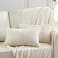 Fancy Homi 2 Packs Cream Lumbar Decorative Throw Pillow Covers 12x20 Inch for Living Room Couch Bed Sofa, Rustic Farmhouse Boho Home…
