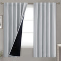 BGment Light Grey Blackout Curtains for Bedroom with Reducing Noise Liner, Insulating Curtains Rod Pocket and Back Tab Double Layer Full…