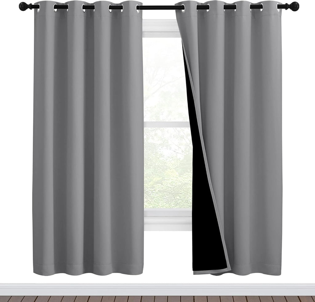 Nicetown Full Shade Curtain Panels, Pair of Energy Smart & Noise Blocking Out Blackout Drapes for Dining Room Window, Thermal Insulated Gue…
