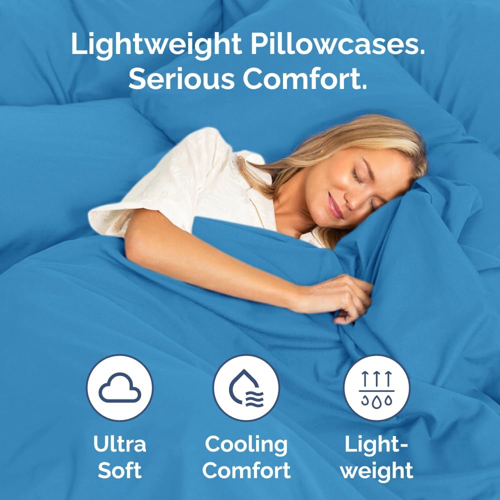 Body Pillowcases Set of 2-20x54 Long Body Pillow Case - Soft Body Pillow Cover for Sleeping & Side Sleepers - Comfy, Breathable & Wrinkle…