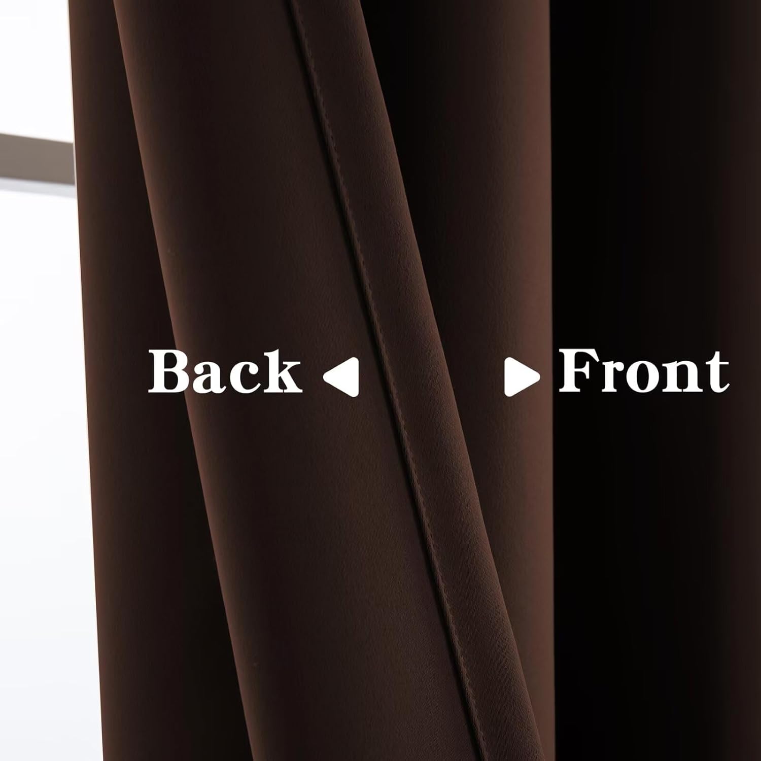 Igemaeve Blackout Sliding Door Curtains 108 Inch Length, Extra Wide Room Divider Curtains, Chocolate Grommet Energy Saving Thermal Insulate…