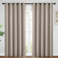 Yakamok Blackout Curtains Room Darkening Thermal Insulated Window Panels, Solid Grommet Top Drapes for Bedroom/Living Room(62Wx84L…