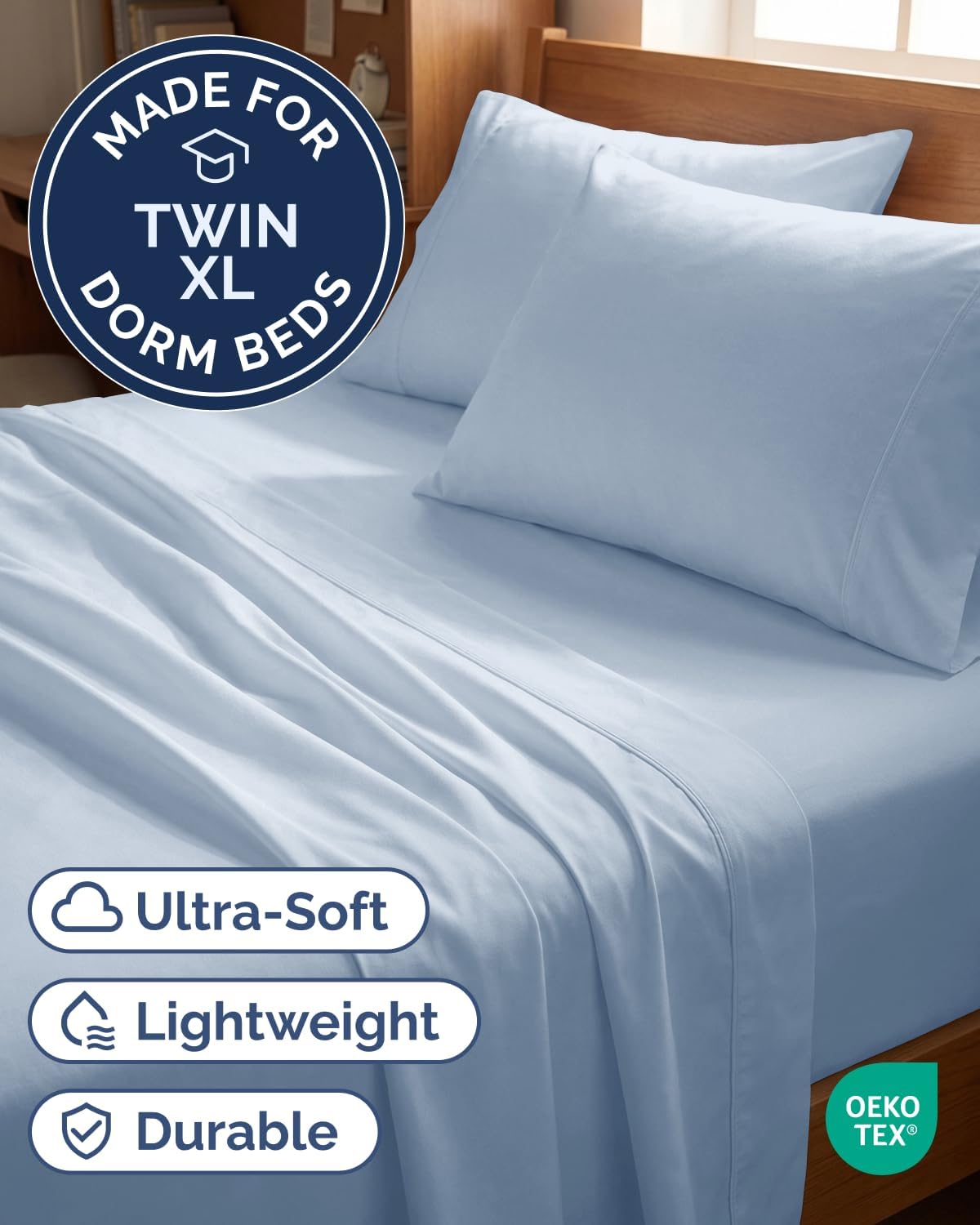 Twin XL 4 Piece Sheet Set - Comfy Breathable & Cooling - Hotel Luxury Bedding for Women, Men, Kids, Teens & Children - 1 Flat & 1 Fitted…