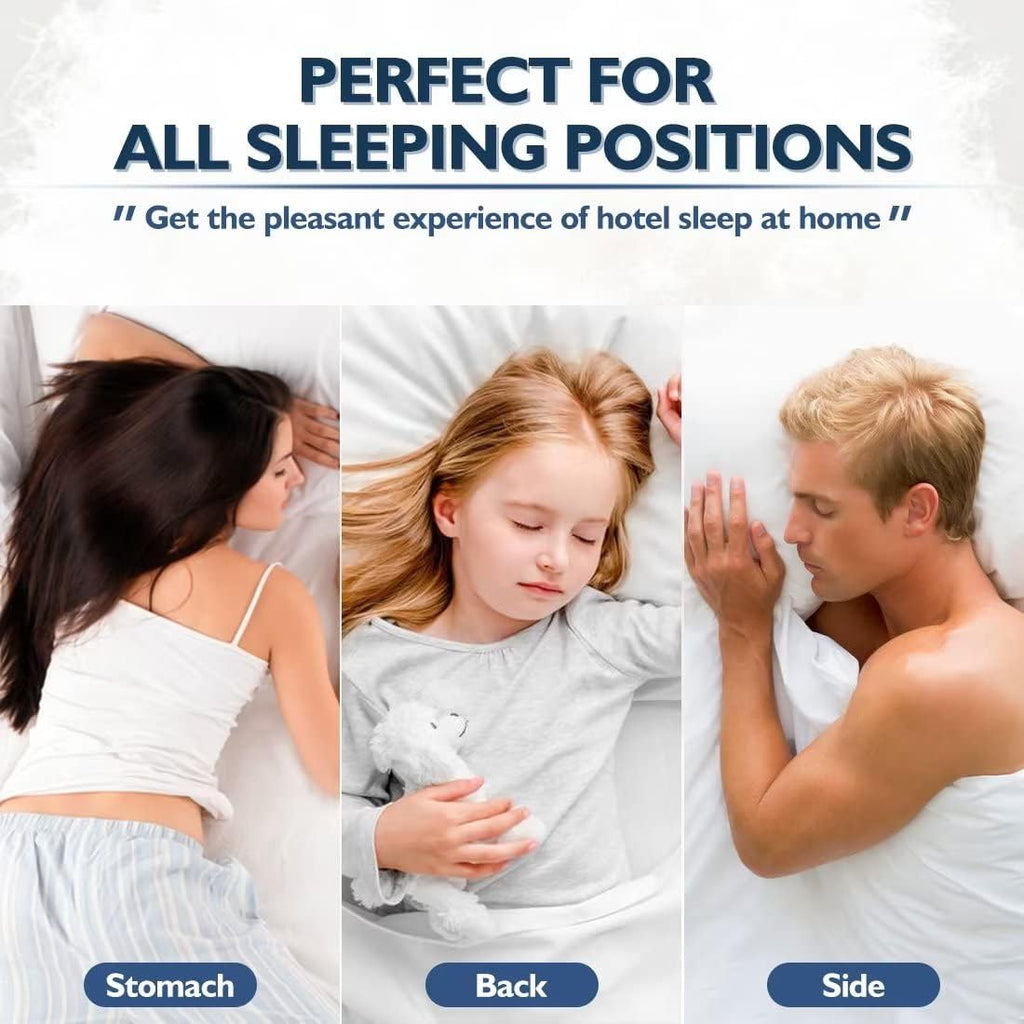 Jicuse Bed Pillows Queen Size Set of 2, Hotel Quality Queen Pillows 2 Pack for Sleeping with Soft Down Alternative Filling, Gusseted Beddin…