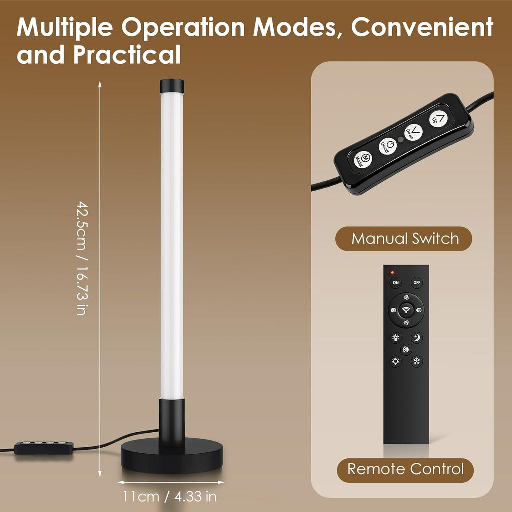 Mudodi Table Lamp with Remote, Dimmable Small Lamp Desk Lamp with Multiple Color Temperatures, Nightstand Lamp, Table Lamp for Bedroom, Living…