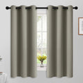 Yakamok Premium Room Darkening Thermal Insulated Curtains for Bedroom/Living Room - Classic Grommet Top (2 Panels, Taupe, 42 Inch by 63…