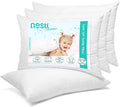 Nestl 4 Pack Toddler Pillow for Sleeping 13 x 18, Small Kids Pillow for Travel, Car, School, Nap, & Toddler Bed, Machine Washable Soft Cott…