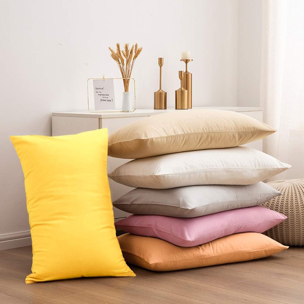 Ntbay Queen Pillowcase Set - 4 Pack Brushed Microfiber 20x30 Pillowcases - Soft, Wrinkle-Free, Fade-Resistant, Stain-Resistant, Dark Brown…