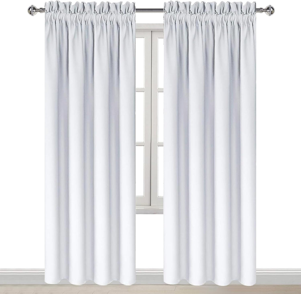 Dwcn Blackout Curtains for Bedroom – Rod Pocket Thermal Insulated Noise Reducing Noise Reducing Drapes for Living Room, W 52 x L 95 Inch, 2…