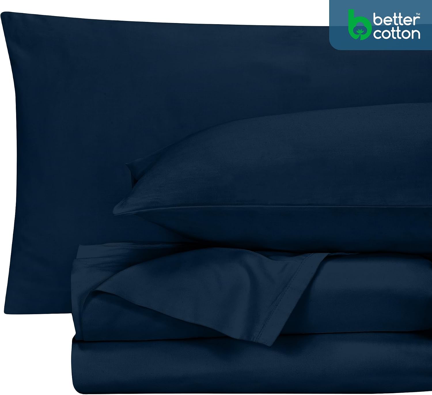 Royalelinens ROYALE LINENS 400 Thread Count 100% American Grown Cotton 4 Piece Sateen King Sheet Set - 1 Fitted Sheet, 1 Flat Sheet, 2 Pill…