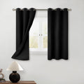 BGment Short Blackout Curtains 54 Inch Length for Bedroom, Thermal Insulated Energy Efficiency Noise Reducing Grommet Curtains with Liner f…