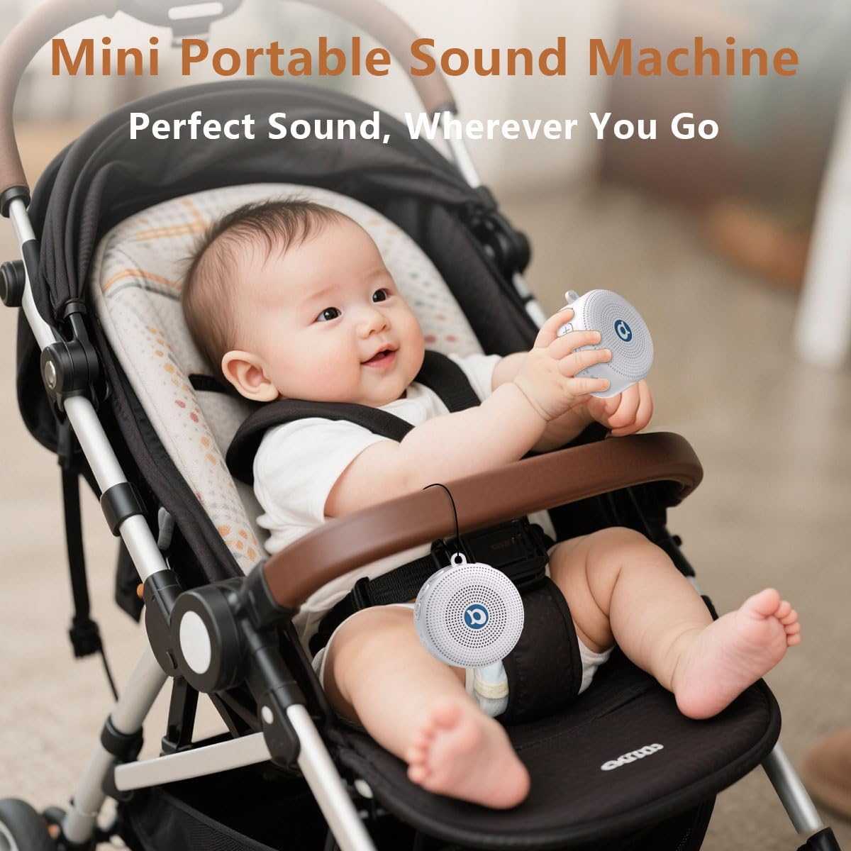 Portable Noise Machine Baby Battery Sound Machine with 30 Soothing Sounds Mini White Noise Machine 32 Volume Level Sleep Machine for 3D…