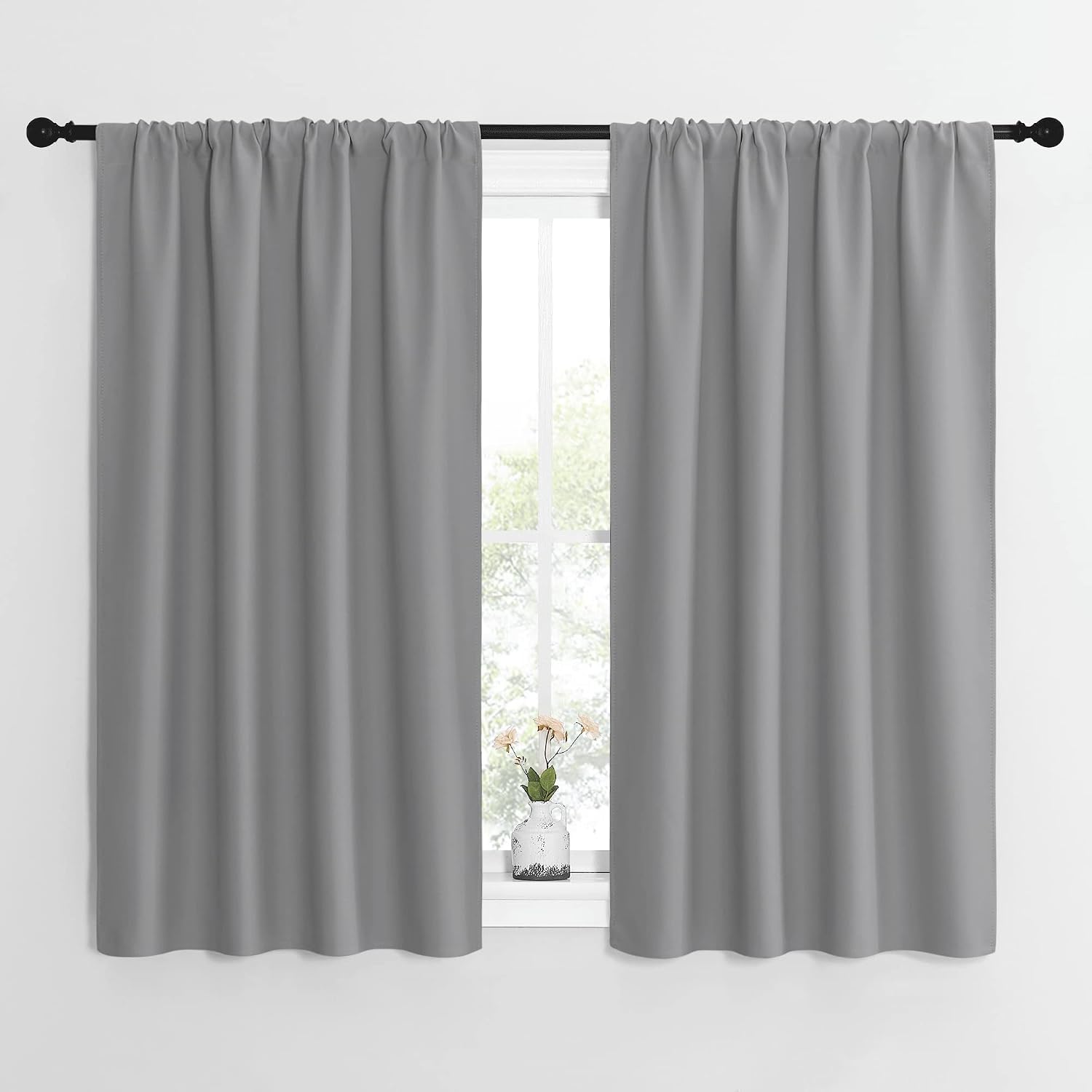 NICETOWN Short Curtains for Small Window - Home Decoration Thermal Insulated Rod Pocket Blackout Blinds & Drapes for Small Windows…