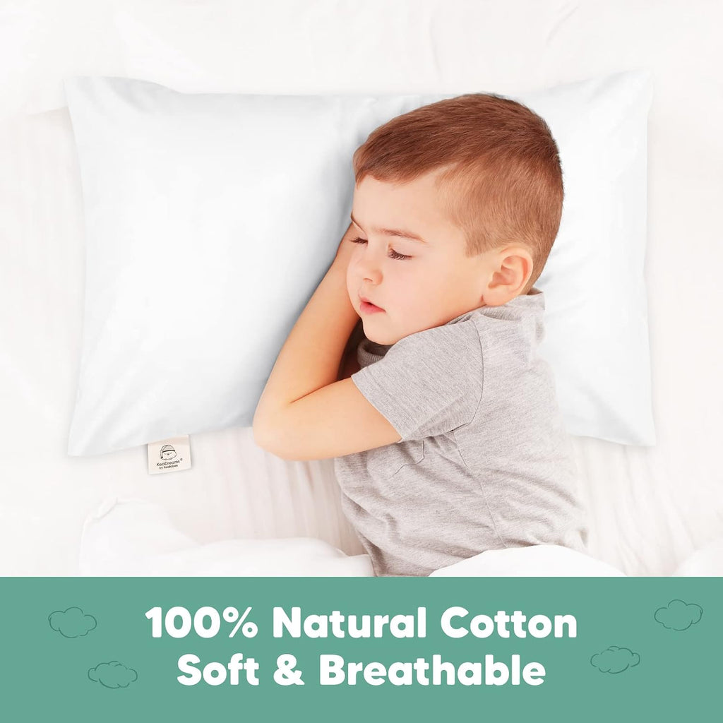 KeaBabies Toddler Pillowcase 13"x18" - Organic Cotton Toddler Pillowcase for Kids, Boys, Girls, Soft & Durable Cotton Cover for Miniature…