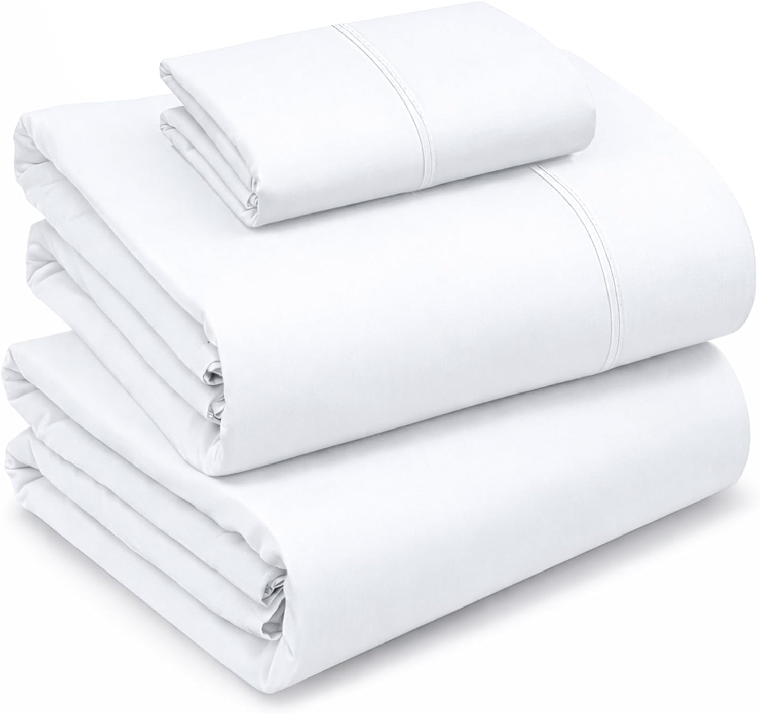 Ruvanti 100% Cotton Percale Sheets Twin XL Size – Crisp Cooling Bed Sheets for Hot Sleepers, Deep Pocket 16”, Soft Breathable & Durable Hot…