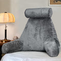 mittaGonG Reading Pillow for Sitting in Bed with Detachable Neck Roll & Big Bed Backrest Pillow Back Support Pillow Chair Pillow with Washa…
