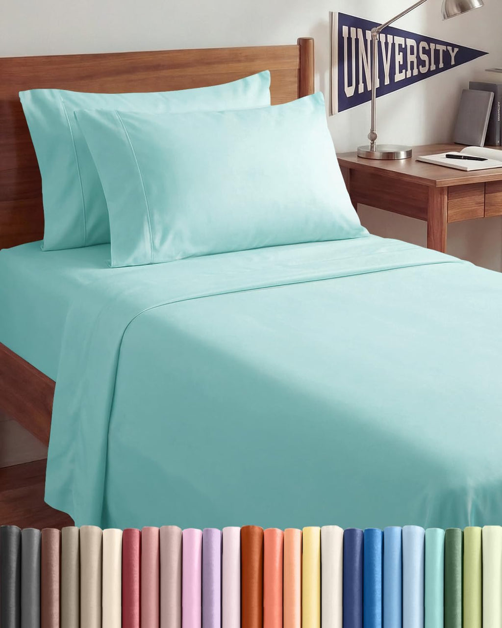 Twin XL 4 Piece Sheet Set - Comfy Breathable & Cooling - Hotel Luxury Bedding for Women, Men, Kids, Teens & Children - 1 Flat & 1 Fitted…