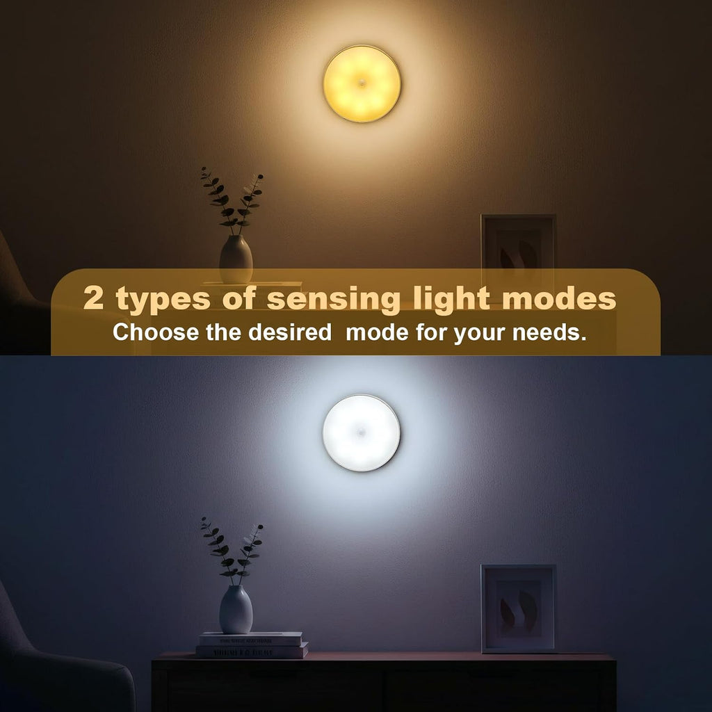 Glooglitter 2 Pcs Magnetic Cruise Ship Motion Sensor Light with USB Cable LED Rechargeable Night Light Battery Nightlight Safe Cordless…