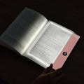 Book Light, Rechargeable Clear LED Flat Book Lights for Reading in Bed at Night with 3 Colors & Timer, Dimmable Panel Plate Book Lamp…
