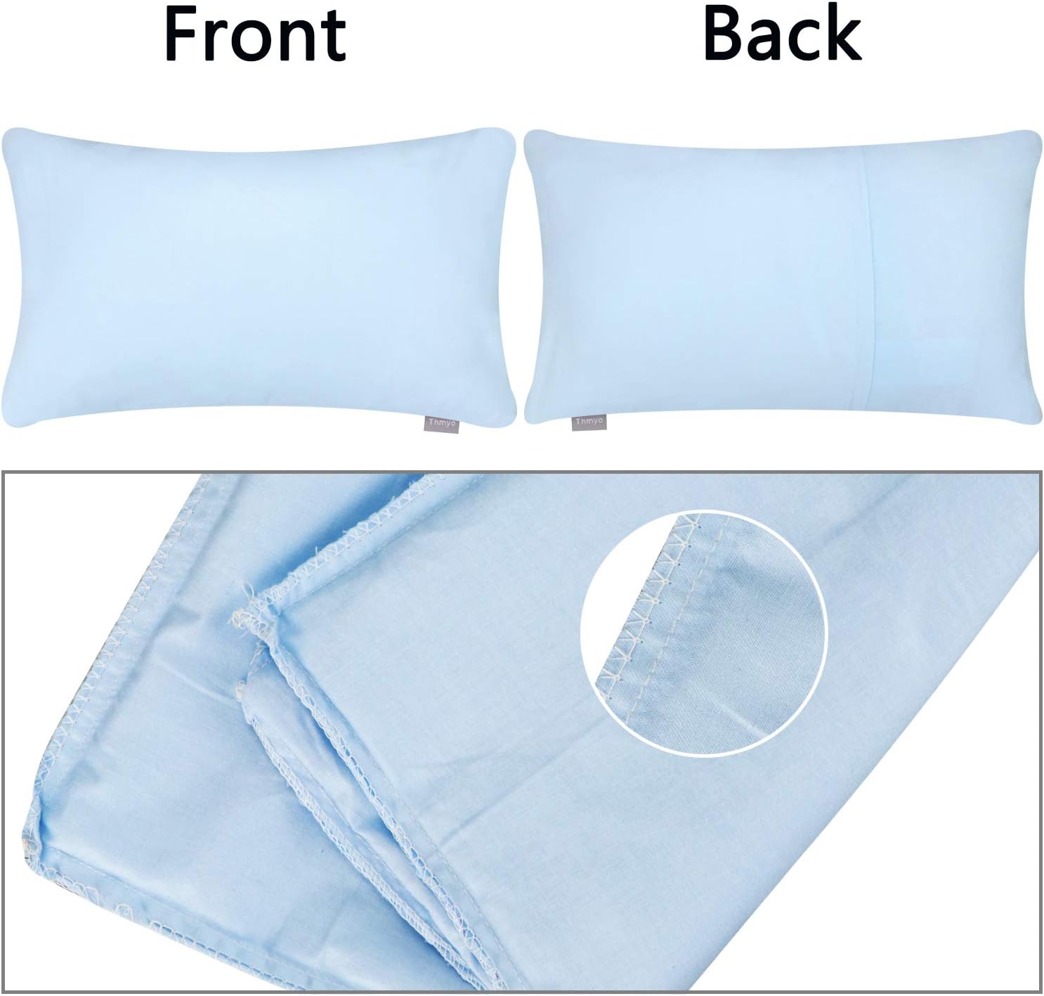 Thmyo 4-Pack 100% Cotton Lumbar Comfortable Solid Decorative Throw Pillow Case, Thmyo Rectangle Cushion Cover Pillowcase Sublimation Blank P…