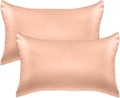 Elegantcomfort Elegant Comfort 2-Pack Cooling Viscose Satin Pillowcase Set with Hidden Zipper Closure, Silky Smooth for Hair and fabric…