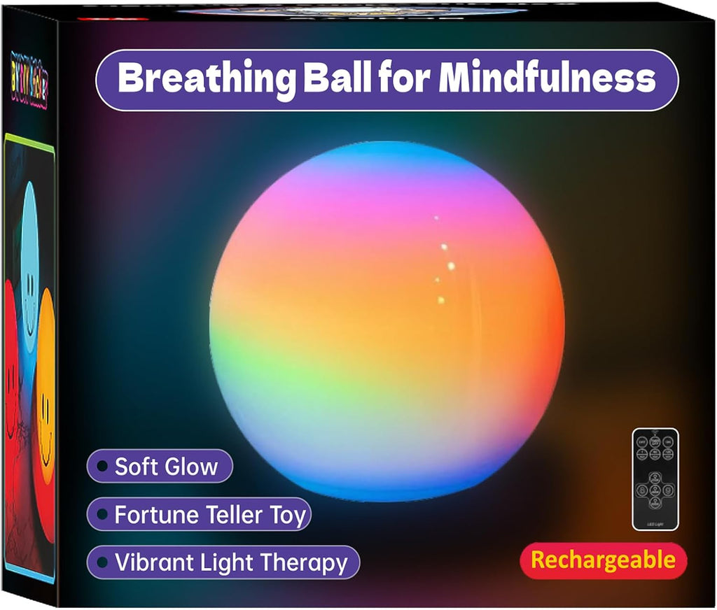Yesie 'Breathing Ball'| Visual Meditation Tool Accessories for Mindfulness| Sound Guided| Calm Down from Stress & | Night La…