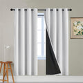 Yakamok 100% Blackout Curtains 72 Inches Long, 2 Thick Layers Heat and Full Light Blocking Soft Thermal Insulated Drapes for Bedroom(52"…
