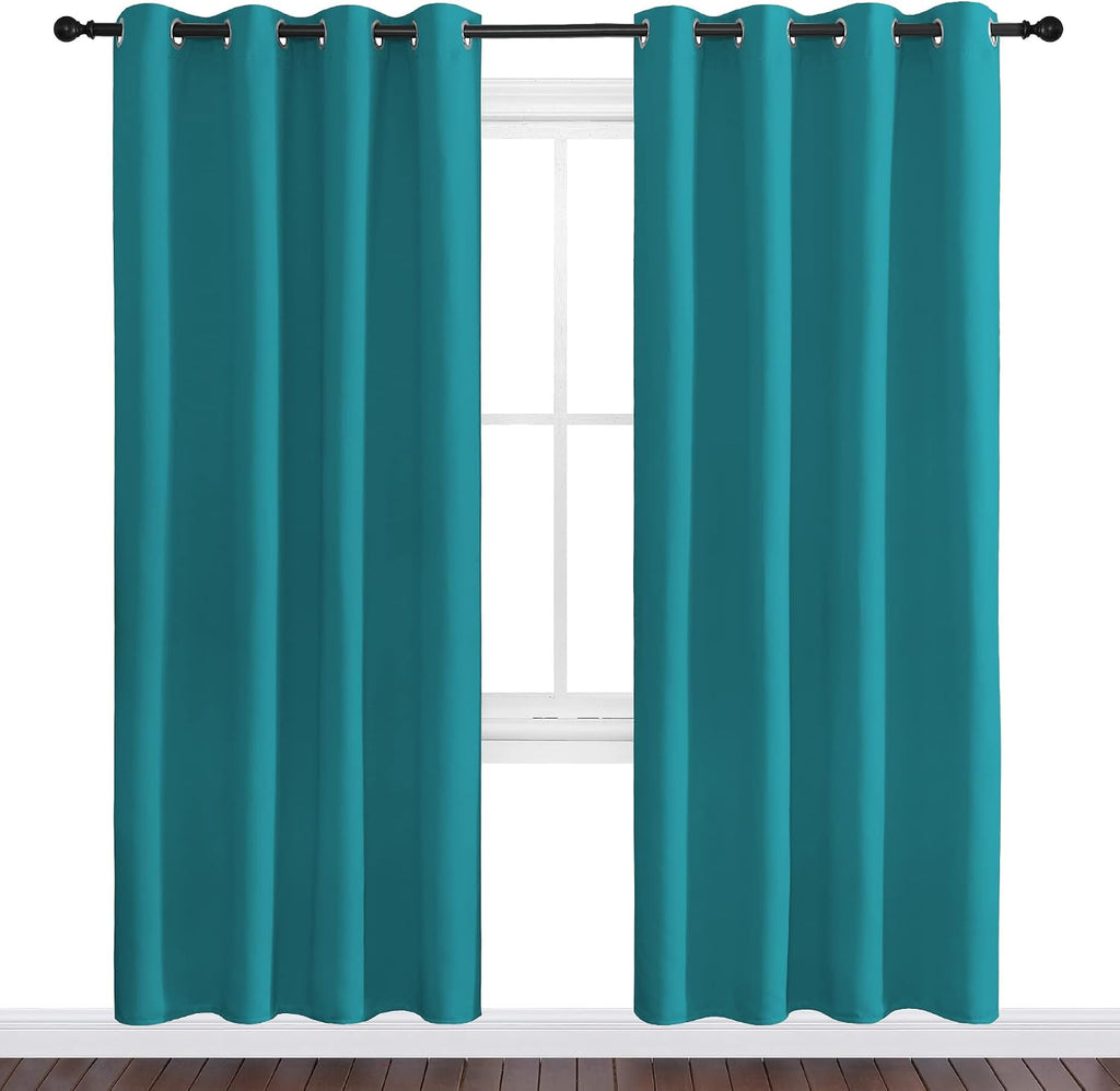 Nicetown Room Darkening Curtains 78 inch Length 2 Panels, Thermal Insulated Grommet Blackout Curtains for Modern Casual Elegant Bedroom Kid…