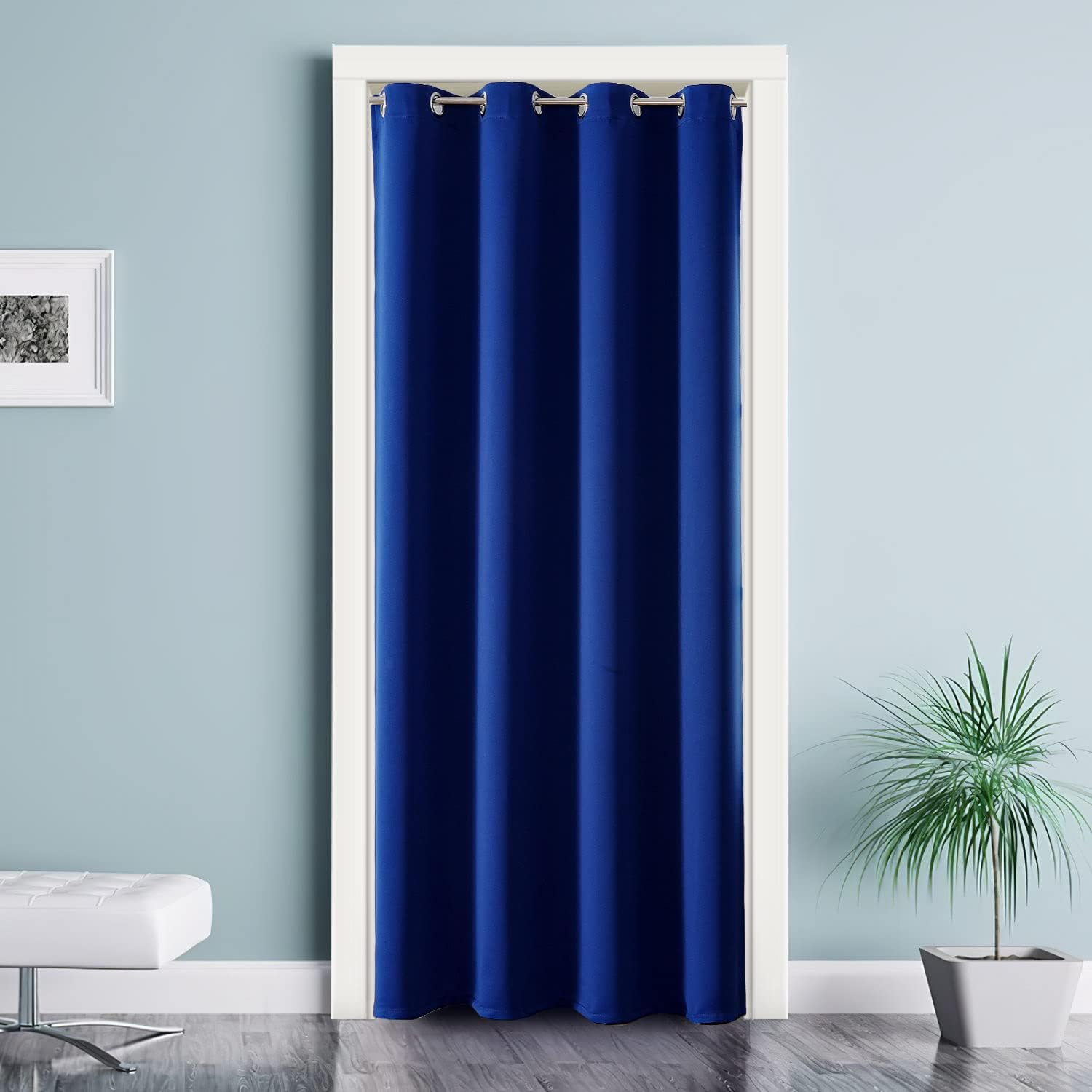 ChrisDowa Blackout Door Curtains for Doorway Privacy, Grommet Closet Curtains for bedroom closet door, Thermal Insulated Temporary Doorway…