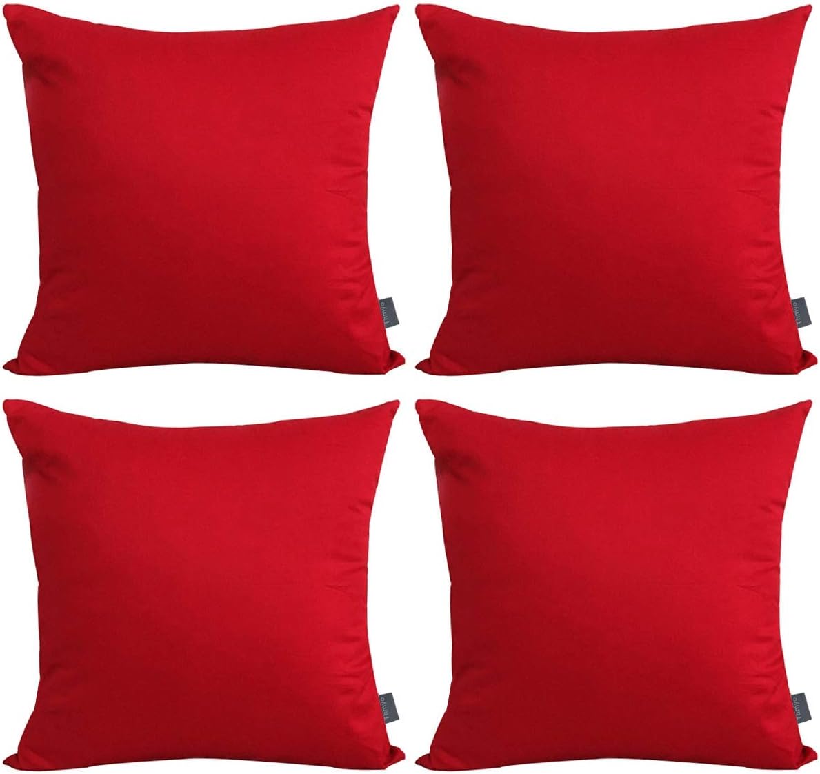 Thmyo 4-Pack 100% Cotton Comfortable Solid Decorative Throw Pillow Case Square Cushion Cover Pillowcase Sublimation Blank Pillow Covers DIY…