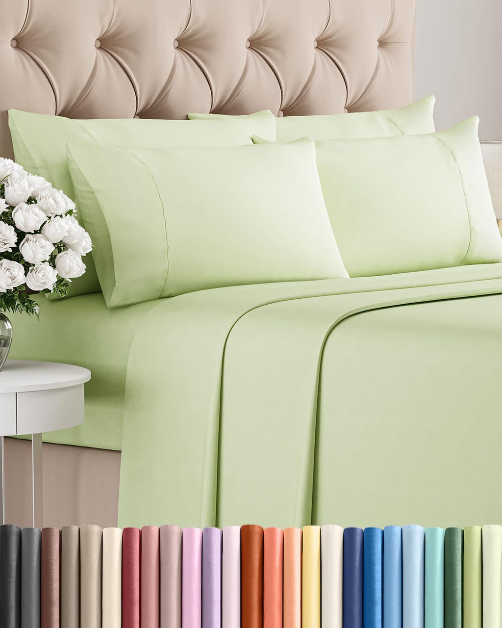 Queen 6 Piece Sheet Set - Comfy Breathable & Cooling - Hotel Luxury Bedding for Women, Men, Kids, Teens & Children - 1 Flat & 1 Fitted…