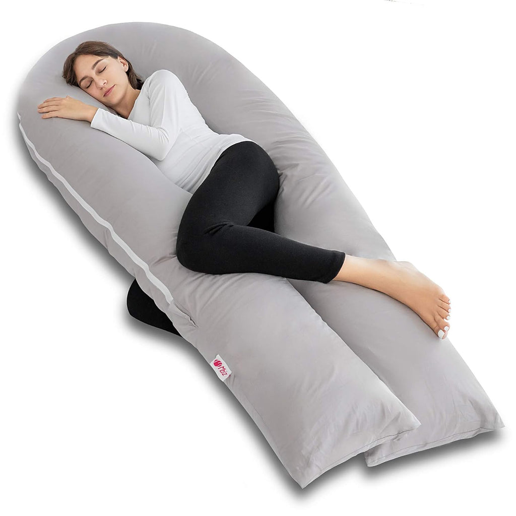 Meiz Pregnancy Pillows for Sleeping, Full Body Pregnancy Pillow with 300TC Comfy Pillowcase & Microfiber Inner Cover- for Back Support - 65…