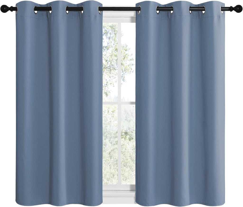 NICETOWN Kitchen Curtains Small Window Curtains & Drapes, Thermal Insulated Solid Grommet Panels for Cupboard, Loft, Cafe, Dining Room…