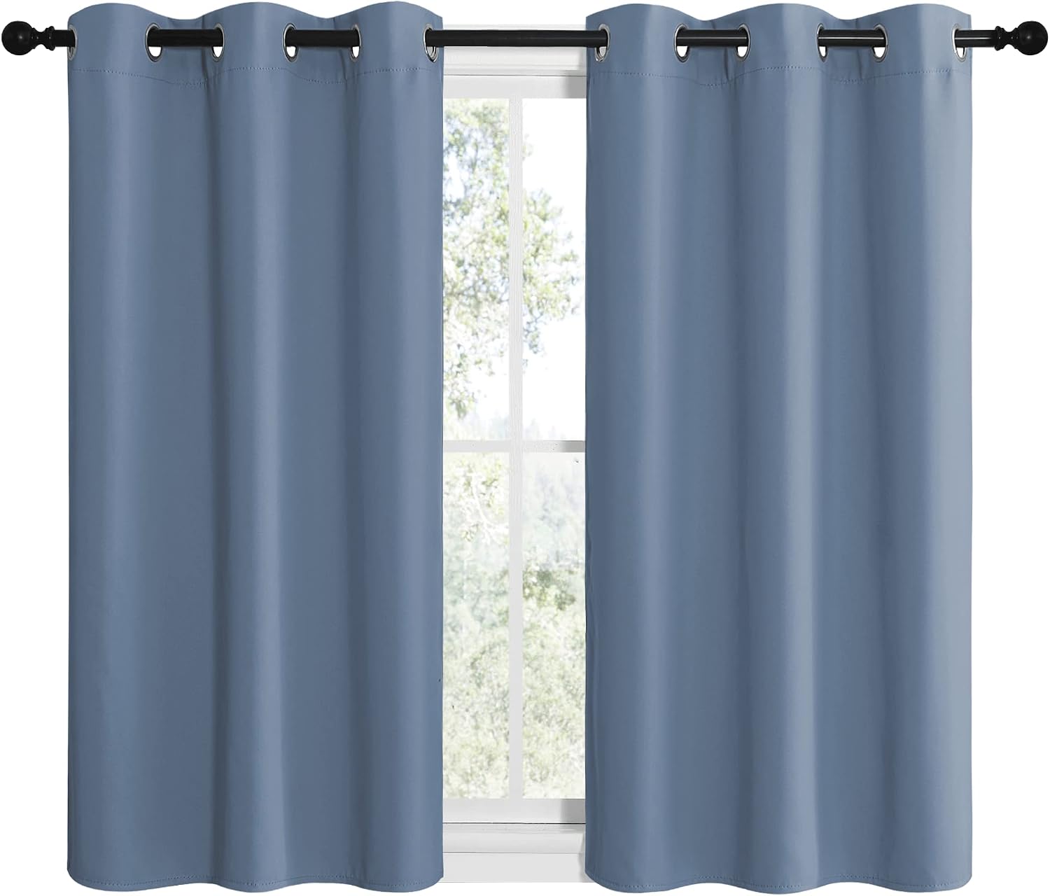 NICETOWN Kitchen Curtains Small Window Curtains & Drapes, Thermal Insulated Solid Grommet Panels for Cupboard, Loft, Cafe, Dining Room…