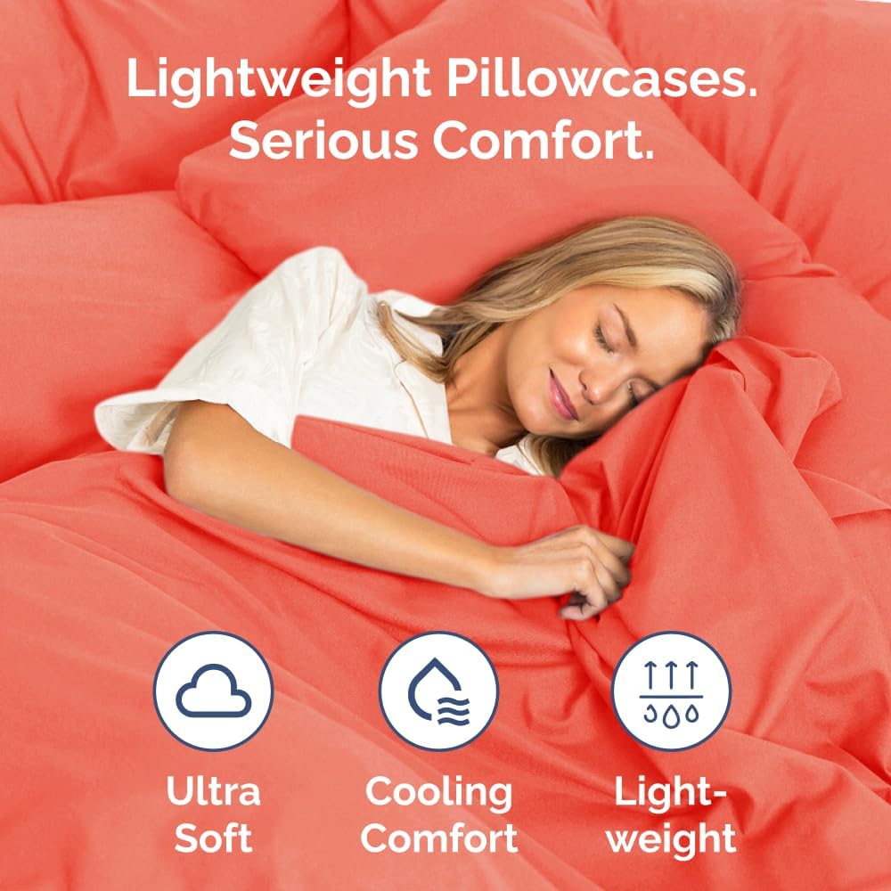 Queen Pillow Cases Set of 4 - Ultra Soft Hotel Quality Pillowcase Covers - Comfy, Cozy & Wrinkle Free - Shrinkage, Stain and Fade…