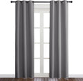 NICETOWN Gray Curtain Blackout Drape Panel, Single Panel, 34 x 84 inch, Grey, 3 Pass Microfiber Noise Reducing Thermal Insulated Window…