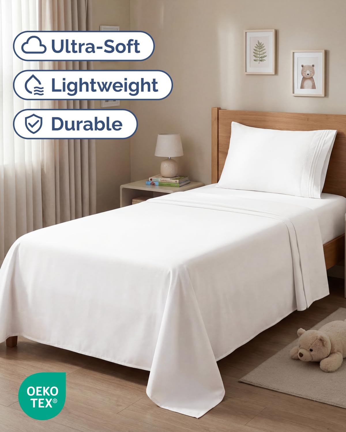 Twin Size 3 Piece Sheet Set - Comfy Breathable & Cooling Sheets - Hotel Luxury Bed Sheets for Women & Men - Deep Pocket, Easy-Fit, Extra…