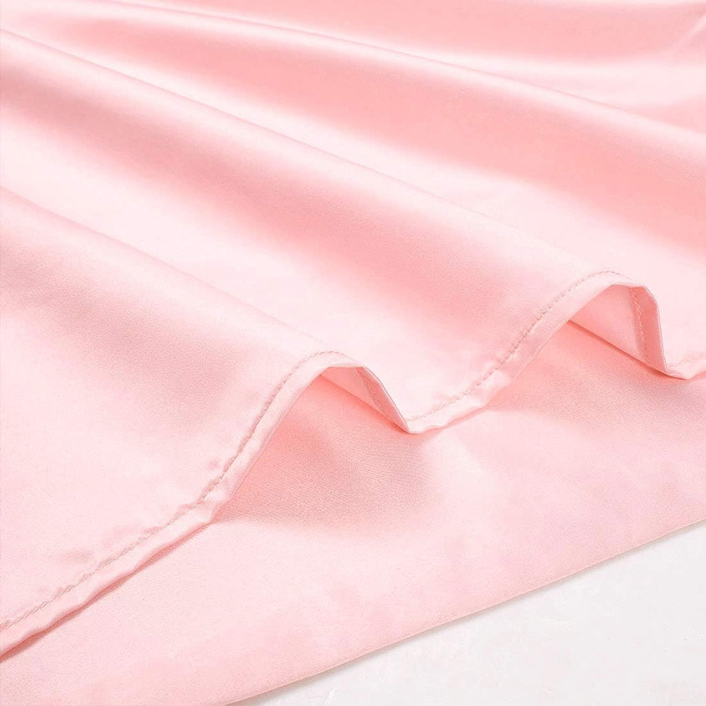 uxcell Body Pillow Cover, 20x54 Inch Pink Silky Satin Body Pillowcases for Hair and Skin, Soft Cooling Smooth Pillow Case with Envelope…