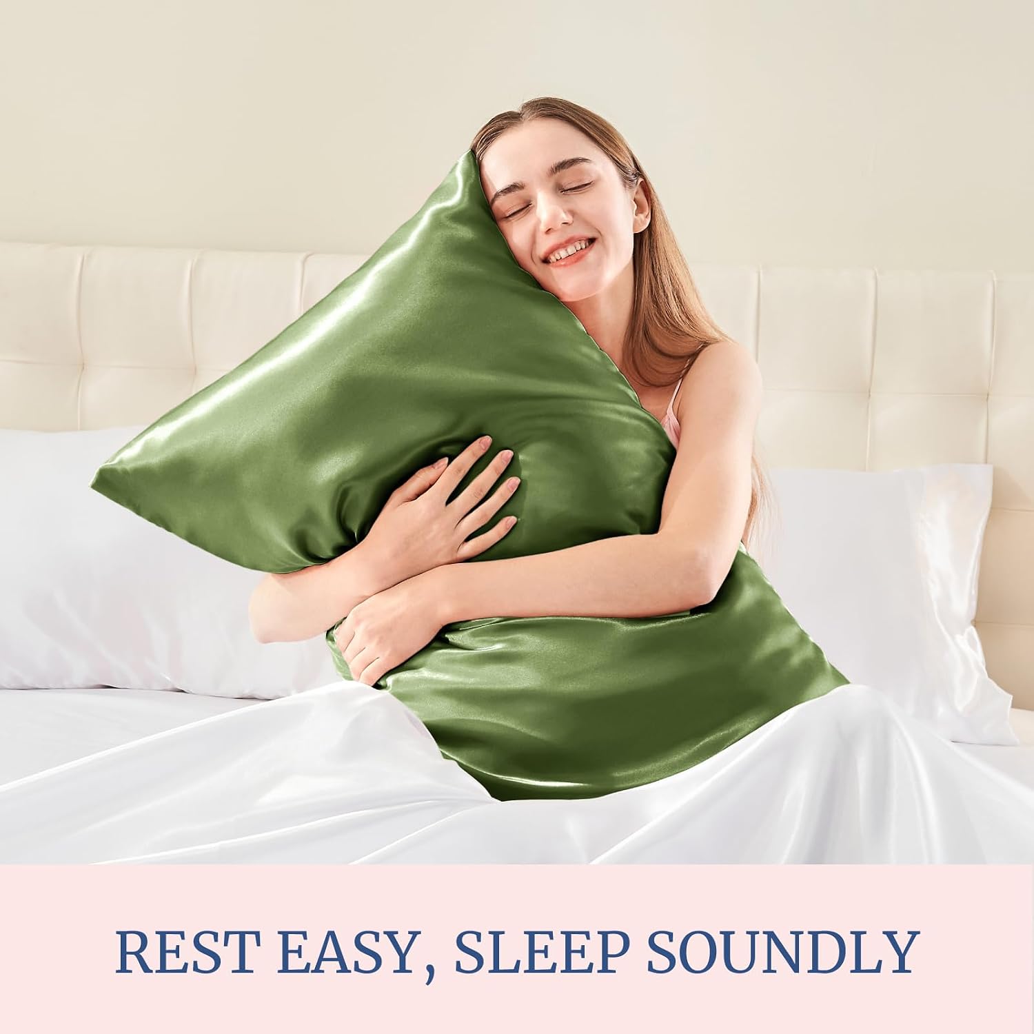 Bedelite Satin Pillowcase for Hair and Skin, Super Soft and Cooling Similar to Silk Pillow Cases 2 Pack with Envelope Closure, Gift for Wom…