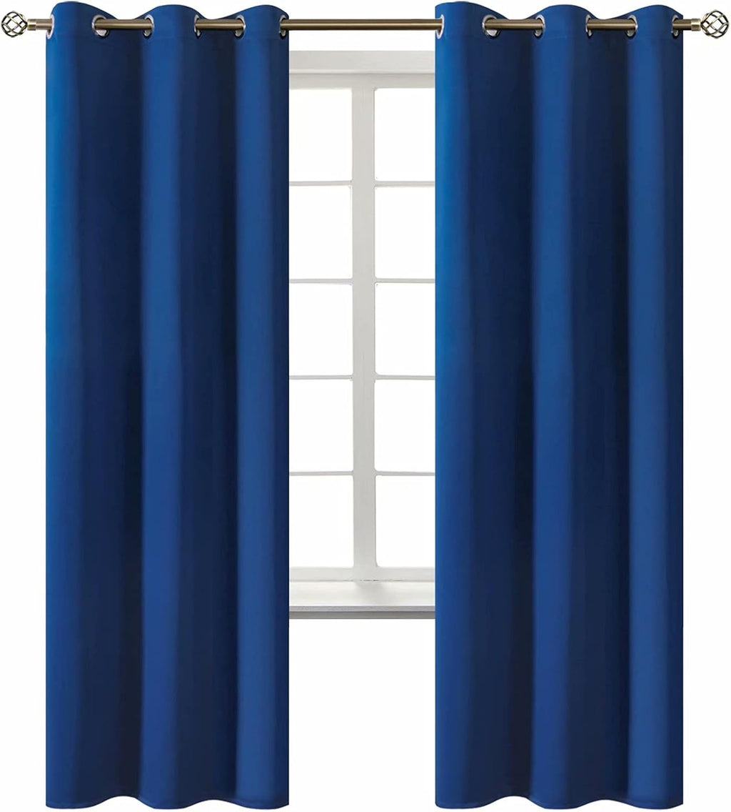 BGment Blackout Curtains for Bedroom - Grommet Thermal Insulated Room Darkening Curtains for Living Room, 42 x 72 Inch, 2 Panels, Royal Blu…