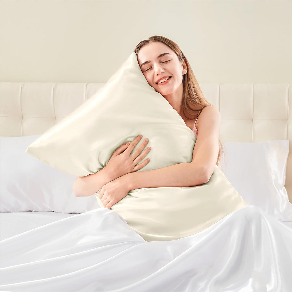 Bedelite Satin Body Pillow Cover, Super Soft and Cooling Body Pillow Pillowcase for Hair and Skin, Breathable Silky Full Long Pillowcase Co…