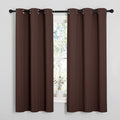 NICETOWN Nursery Essential Thermal Insulated Solid Grommet Top Blackout Curtains, Home Decoration Privacy Curtains for Bedroom (Chocolate…