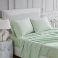 Linen Closet 3 Pcs 100% Cotton Twin Sheets Set, Sage Green, 400 Thread Count, Percale Weave, Deep Pocket Fitted Sheet, Fits Up To 18"…