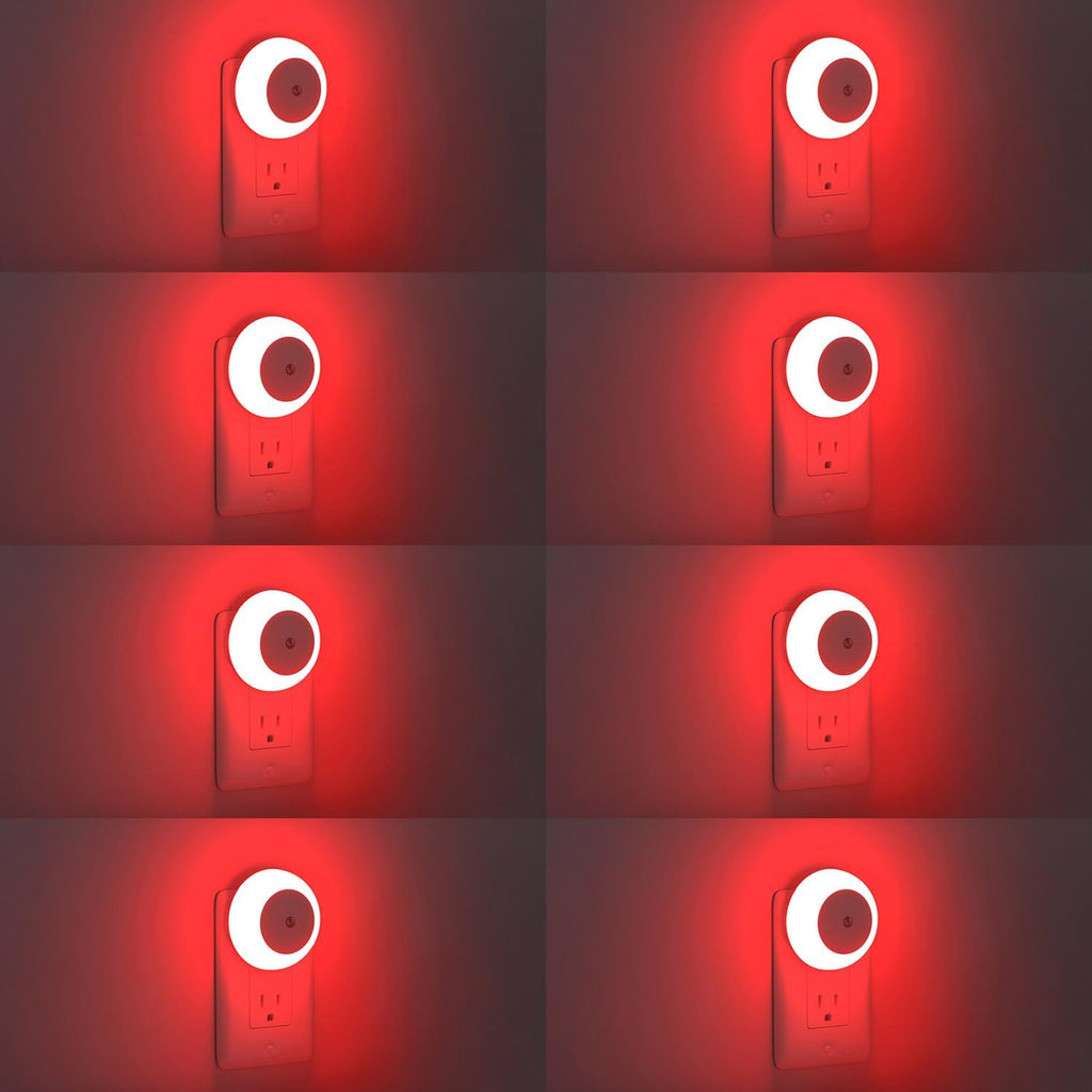 fesnne Night Light, Night Lights Plug into Wall, Dusk to Dawn Sensor, Red Led Night Light 0.5W, 8 Pack Nightlight for Adults, Bedroom…