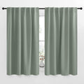 Nicetown Window Treatment Curtains Room Darkening Drapes - (Greyish Green Color) 52 Width X 63 Drop Each Panel, 2 Panels Set, Curtains and…