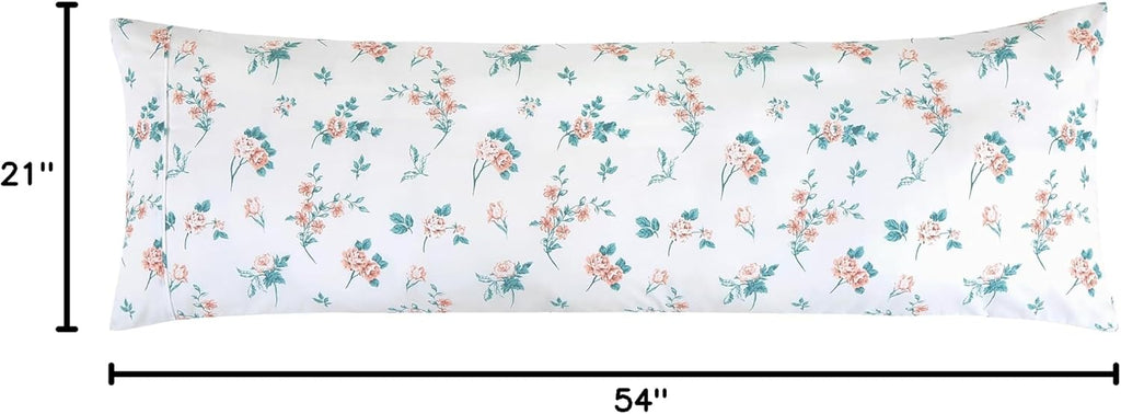 Elegantcomfort Elegant Comfort Ultra Soft 1-Piece Set Floral Print Pillowcases - 1500 Hotel Quality Microfiber, Soft and Smooth Hidden Zipp…