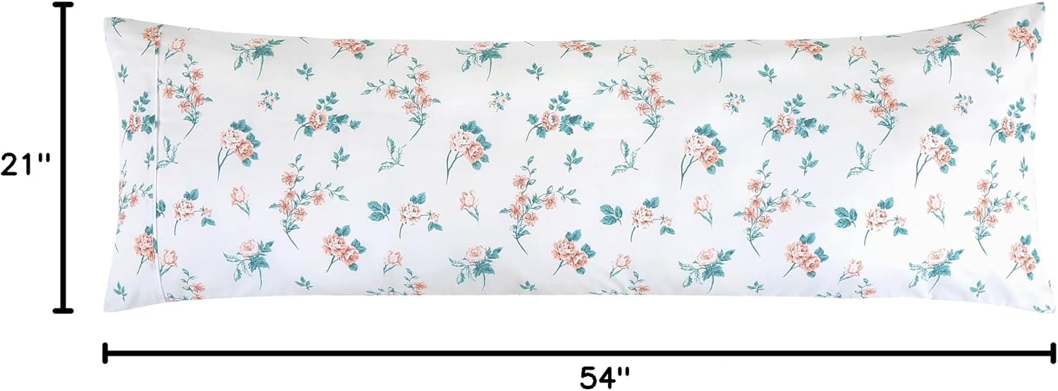 Elegantcomfort Elegant Comfort Ultra Soft 1-Piece Set Floral Print Pillowcases - 1500 Hotel Quality Microfiber, Soft and Smooth Hidden Zipp…